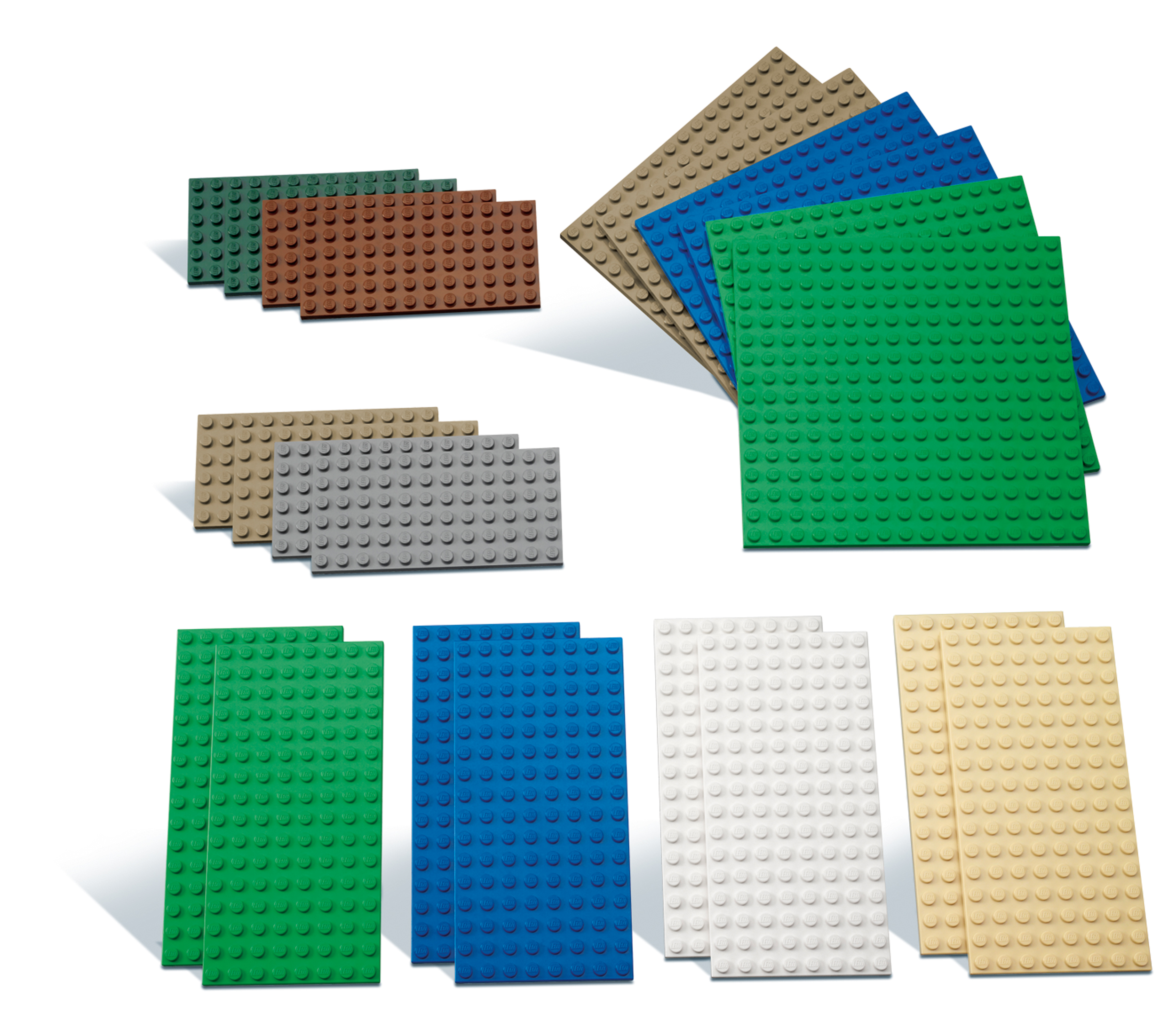 LEGO 30x Platten Bauplatten gemischt verschiedene Farben und Größen Bunt 